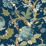 Today Interiors Carl Robinson 19 CL30602-CL30622 CL30612 Teal and forest green on a navy background.