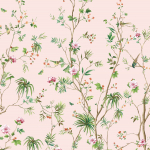 Today Interiors Carl Robinson 19 CL32201M-CL32204M CL32201M Bright pink background with green foliage, pastel pink, and coral f...