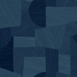 Today Interiors A LOT MORE TEXTURES CP91000-CP91010 CP91002 A deep navy blue background with geometric patterns in shades of co...