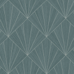 Today Interiors A LOT MORE TEXTURES CP91300-CP91310 CP91304 A vibrant teal background with fan patterns in shades of turquoise ...