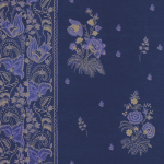 Mind The Gap KOROND FLORAL WP30022 Bold blue and purple florals on a deep navy background.