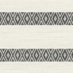 Today Interiors COASTAL HAVEN LN40100-LN40112 LN40100 Black Aztec patterns on a white background.