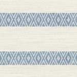 Today Interiors COASTAL HAVEN LN40100-LN40112 LN40102 Blue Aztec patterns on a white background.