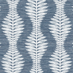 Today Interiors COASTAL HAVEN LN40500-LN40518 LN40502 Crisp white leaves against a deep navy blue background.