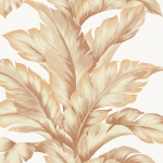 Today Interiors COASTAL HAVEN LN40600-LN40632 LN40606 Luxurious gold leaves on a cream background.

