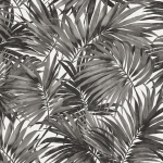 Today Interiors COASTAL HAVEN LN40700-LN40712 LN40700 Bold black palm leaves on a crisp white background.