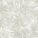 Today Interiors COASTAL HAVEN LN40700-LN40712 LN40707 Subtle light grey palm leaves on a white background.