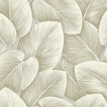 Today Interiors SAVANNAH GRASS LS60300-LS60306 LS60305 Taupe background with beige and ivory leaves, accented with golden ...