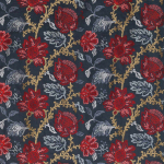 Nina Campbell Coromandel Fabric NCF4243-01 Blue/Red/Gold