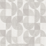 Masureel Thaos SPI004 Portrays a light grey and white geometric pattern on an off-white b...
