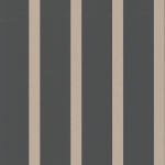 Osborne & Little Du Barry Stripe W6017-03 Gilver stripes set on a black background.