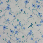 Matthew Williamson Rosanna Trellis W7145-03 Blue and teal on a stone background 
