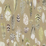 Designers Guild Quill PDG1030/02 Gold- green on a metallic gold background