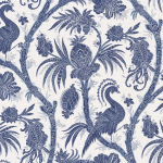 Today Interiors Carl Robinson 19 CL30500-CL30512 CL30502 Navy blue and white on a light beige grasscloth background.