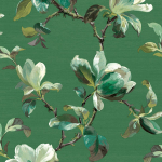 Today Interiors Carl Robinson 19 CL31401-CL31404 CL31404 Forest green, emerald green, and ivory on a deep navy blue backgrou...