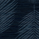 Today Interiors A Lot MORE TEXTURES CP91106-CP91115 CP91108 A dark navy blue background with palm leaf patterns in shades of co...