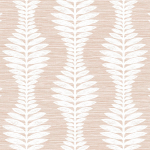 Today Interiors COASTAL HAVEN LN40500-LN40518 LN40506 White leaves over a soft peach backdrop.