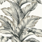 Today Interiors COASTAL HAVEN LN40600-LN40632 LN40600 Cream leaves on a deep charcoal background.