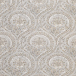 Nina Campbell Les Indiennes Fabrics NCF4330-02 white and taupe on a grey background