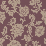 Osborne & Little Dusa W5455-03 Cream and aubergine.