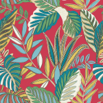 Today Interiors THE KEYS WTK20801-WTK20812 WTK20801 A lively combination of green, blue, yellow, and white leaves set a...