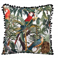 Mind The Gap Parrots of Brazil cushion