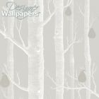 Woods and Pears - Grey Wallpaper