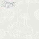 Water Lily - Grey Wallpaper
