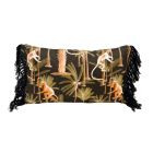 Barbados Anthracite cushion - Black Wallpaper