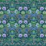 Designers Guild Rose de damas PDG1168/03 A deep, rich indigo base highlighted with delicate rose motifs and ...