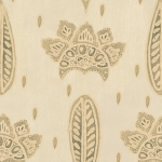 Mind The Gap BETHEL BATIK WP30075 Includes shades of beige and taupe on an antique white background.