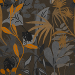 Mind The Gap Caribbean Garden WP20487 Brown, Grey, Orange
