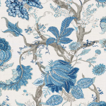 Today Interiors Carl Robinson 19 CL30602-CL30622 CL30602 Cobalt and sky blue on a soft grey background.