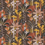 Masureel JOSE HAV001 Features a rich brown background with vibrant accents of burnt oran...
