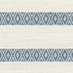 Today Interiors COASTAL HAVEN LN40100-LN40112 LN40112 Dark blue Aztec patterns on a white background.