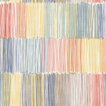 Today Interiors COASTAL HAVEN LN40301-LN40307 LN40301 A lively mix of coral, mustard, sky blue, peach, and cream vertical...