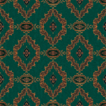 Mind The Gap THE BAR TAPESTRY WP30180 A rich viridian green background is complemented by shades of gold ...