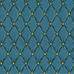 Mind The Gap TUFTED PANEL WP30170 Rich teal blue background with gold buttons.