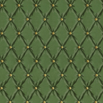 Mind The Gap TUFTED PANEL WP30171 Deep emerald green backdrop accented with gold buttons.