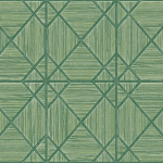 Today Interiors THE KEYS WTK20602-WTK20612 WTK20604 Rich green lines on a lighter green background.